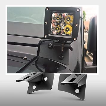 4x4wavers Double Hood Light Holder/Light Mount Bracket - 4X4 WAVERS