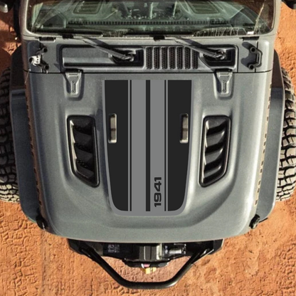 Kit d'autocollants STRIPE 4x4wavers pour capot JL Rubicon – Autocollants en vinyle pour Jeep Wrangler – Fabriqué au Canada