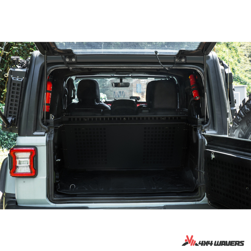 4x4wavers Tacmolle Aluminum Multi-Function Rear Trunk Frame with Rail and Foldable Table - 4X4 WAVERS