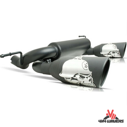 4x4wavers Performance Double Exhaust Muffler with Premium Sound and Aggressive Tips, GBS Style - 4X4 WAVERS