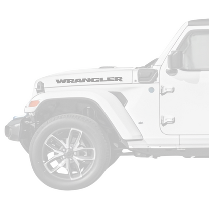 Kit d'autocollants 4x4wavers pour capot et côtés WRANGLER – Autocollants en vinyle compatibles avec les modèles Jeep Wrangler – 2 autocollants – Fabriqué au Canada