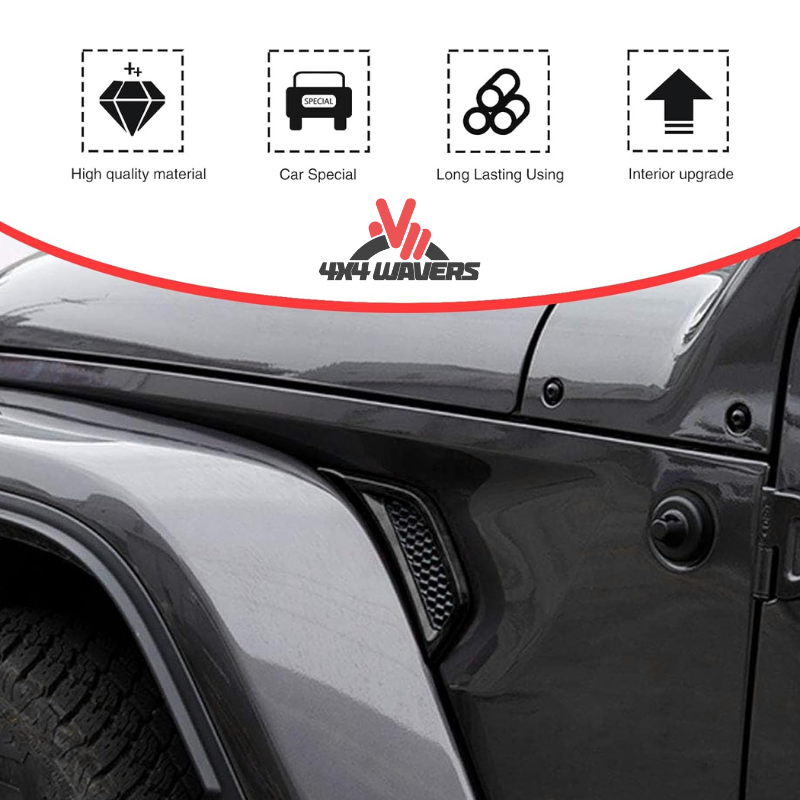 4x4wavers Fender Side Black Cover - 4X4 WAVERS