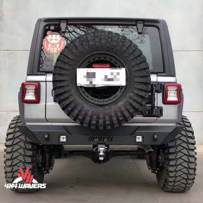 4x4wavers Rear Bumper - Rebel Style with Sensor Holes - 4X4 WAVERS