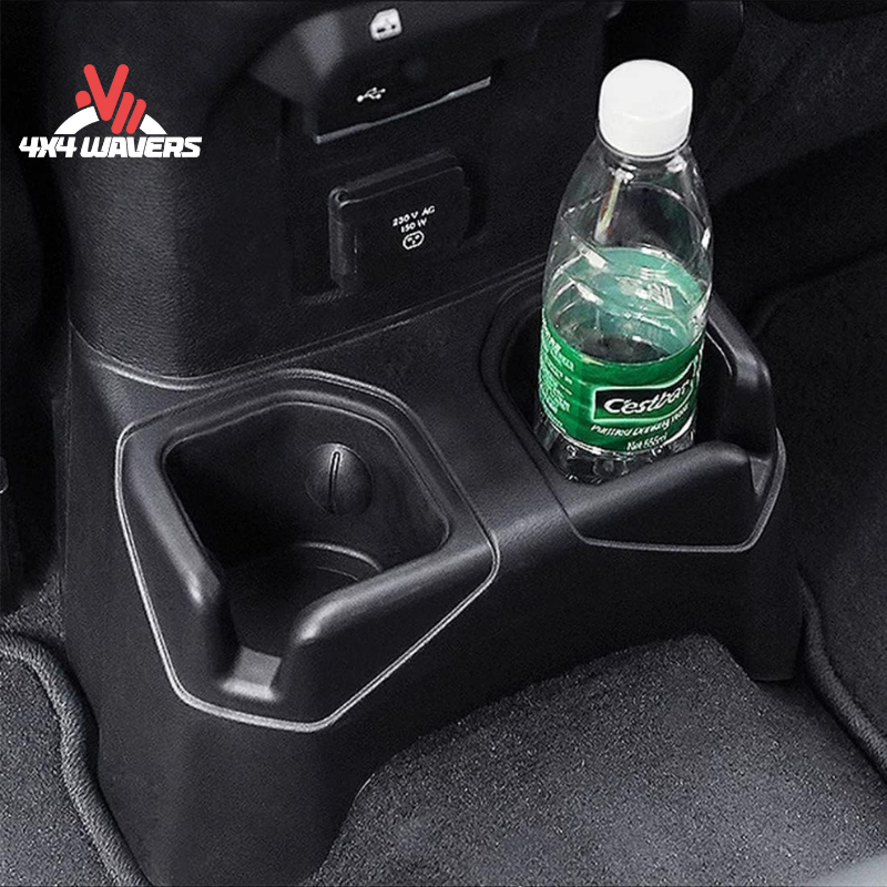 4x4wavers Rear Cups Holder, Floor Console Mounted for dual drinks - 4X4 WAVERS