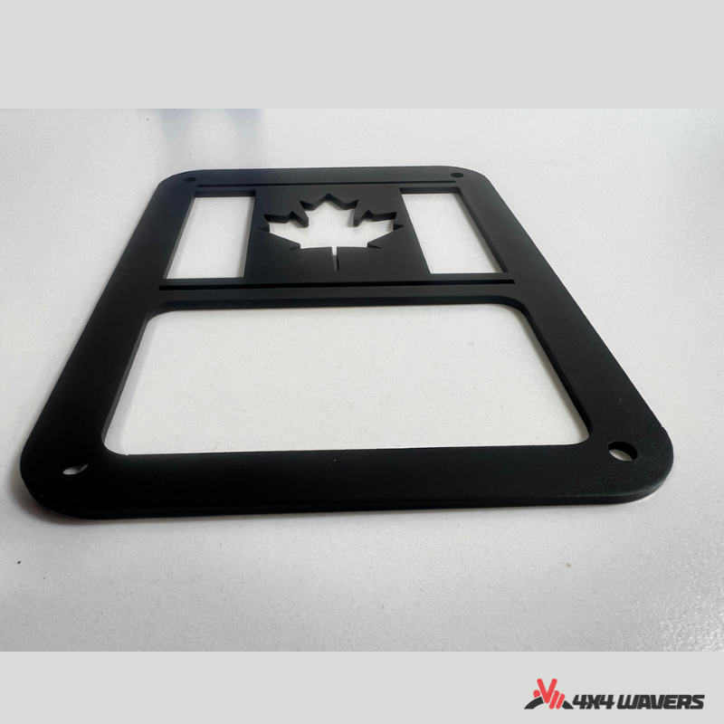 4x4wavers Taillight Aluminum Cover - Canada Logo - 4X4 WAVERS