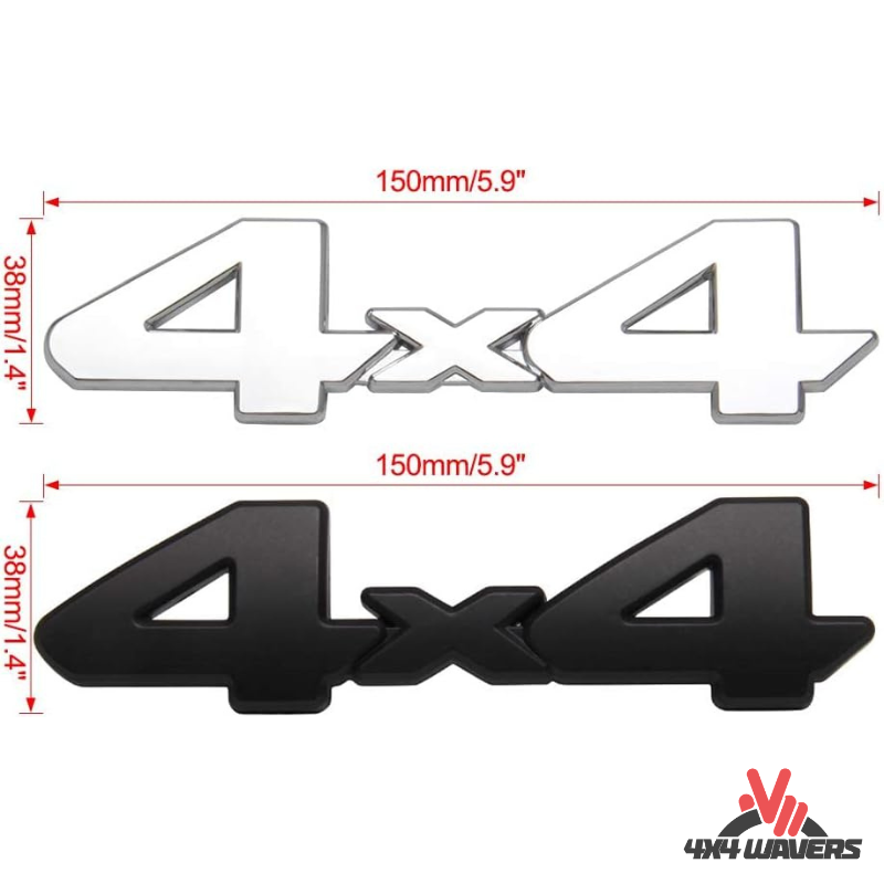 4x4wavers Offroad 4X4 Rated ABS Badge Decal, 4X4 3D Emblem - 4X4 WAVERS