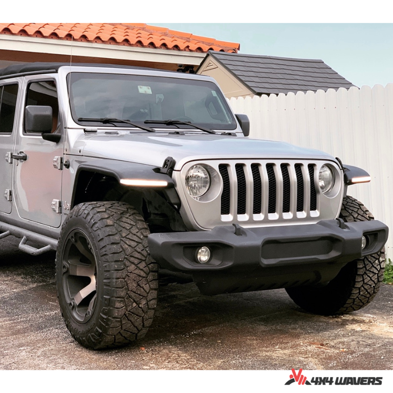 4x4wavers Max Terrain Front High Fender Flares with LED day light and signal light - 4X4 WAVERS