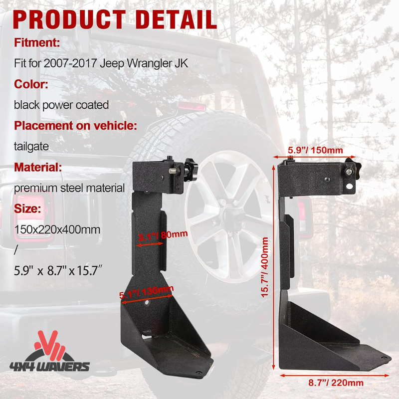 4x4wavers Hi Lift Jack 48"" with Rear Truck Door Mount - 4X4 WAVERS