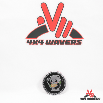 4x4wavers Offroad 4X4 Rated Aluminum Badge Decal, 4X4 3D Emblem - Panda Rated Style Design - 4X4 WAVERS