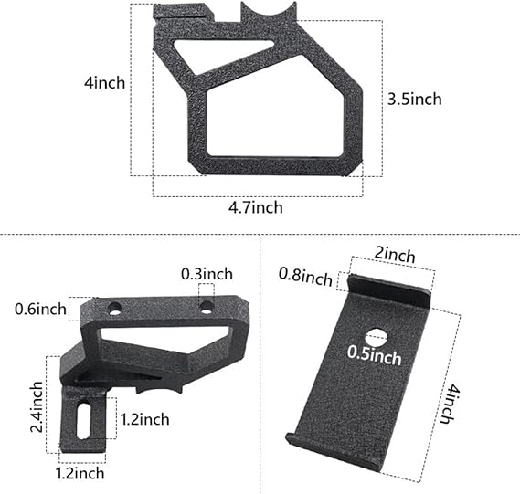 4X4Wavers High Lift Jack Mount Hood Brackets - Jeep Wrangler JK/JKU 2007-2018 - 4X4 WAVERS