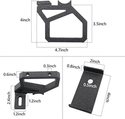 4X4Wavers High Lift Jack Mount Hood Brackets - Jeep Wrangler JK/JKU 2007-2018 - 4X4 WAVERS