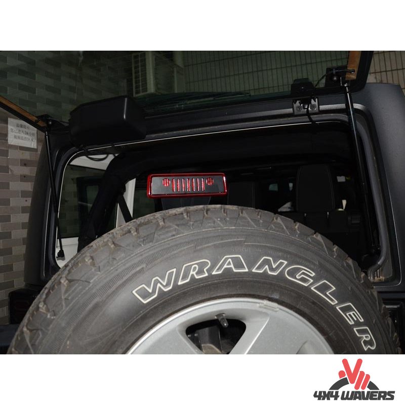 4x4wavers Rear High Brake Light Flat Cover - Wrangler Face Style - 4X4 WAVERS