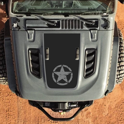 CARCODE Hood Decal/Sticker - Star Style Kit – for JL/JLU/JT/4XE Rubicon Hood – Made in Canada - 4X4 WAVERS