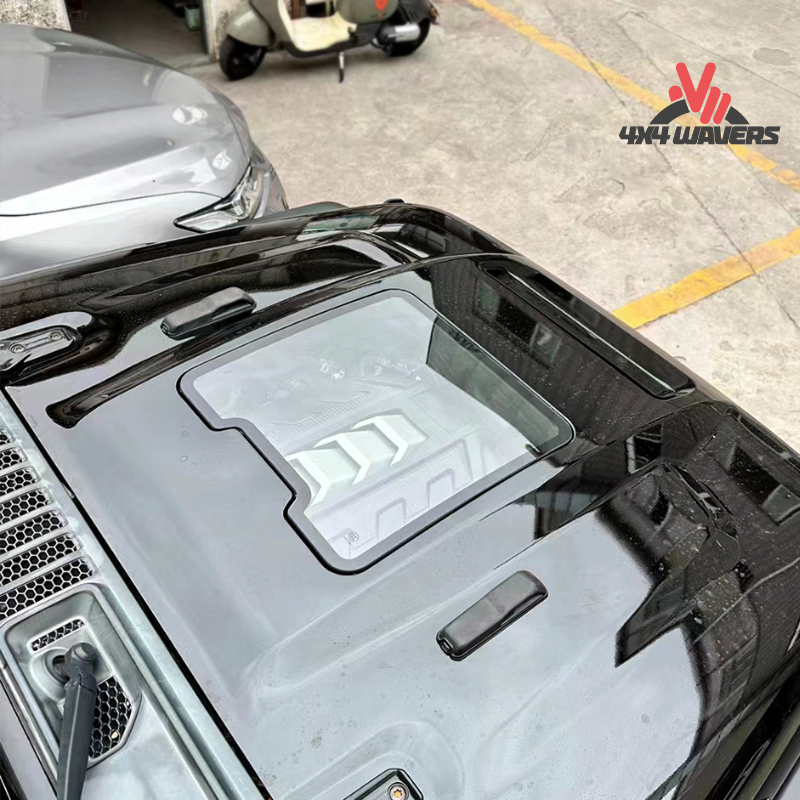 4x4wavers Engine cover (Fit for 2.0T) - Capsule Hood Style - 4X4 WAVERS