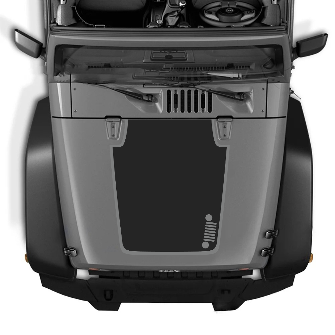 Kit d'autocollants 4x4wavers pour capot JK – Autocollants en vinyle pour Jeep Wrangler – Fabriqué au Canada