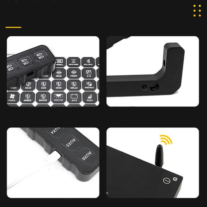 4X4Wavers Grab Handle 6 Gang Switch Panel - Jeep Wrangler JL/JLU/4XE/JT 2018+ - 4X4 WAVERS
