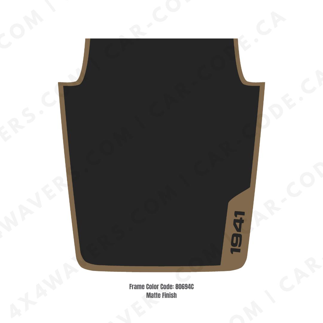 4x4wavers Decal Sticker Kit for JK Hood 1941 Style – Vinyl Car Decals for Jeep Wrangler Models – Made in Canada - 4X4 WAVERS