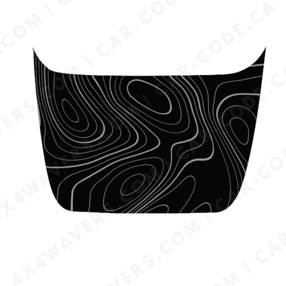 Ford F-150 Raptor Capot – Lignes topographiques audacieuses (Rouge/Vert/Bleu/Or/Gris) – 2017–2025 – Vinyle découpé mat imprimé 3M ou Avery