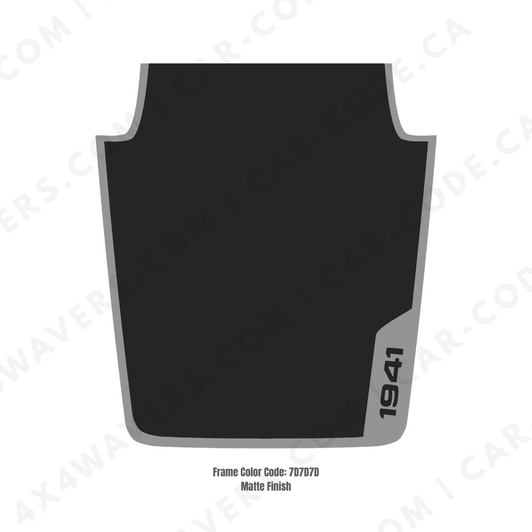 4x4wavers Decal Sticker Kit for JK Hood 1941 Style – Vinyl Car Decals for Jeep Wrangler Models – Made in Canada - 4X4 WAVERS