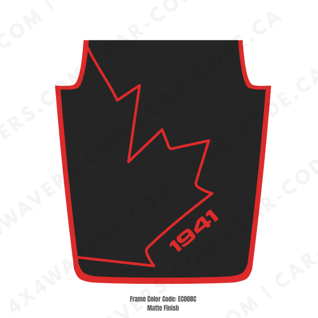 4x4wavers JK Hood CANADA CANADA Style Decal Sticker Kit for Hood – Vinyl Car Decals for Jeep Wrangler Models – JK Hood CANADA Decals – Made in Canada - 4X4 WAVERS