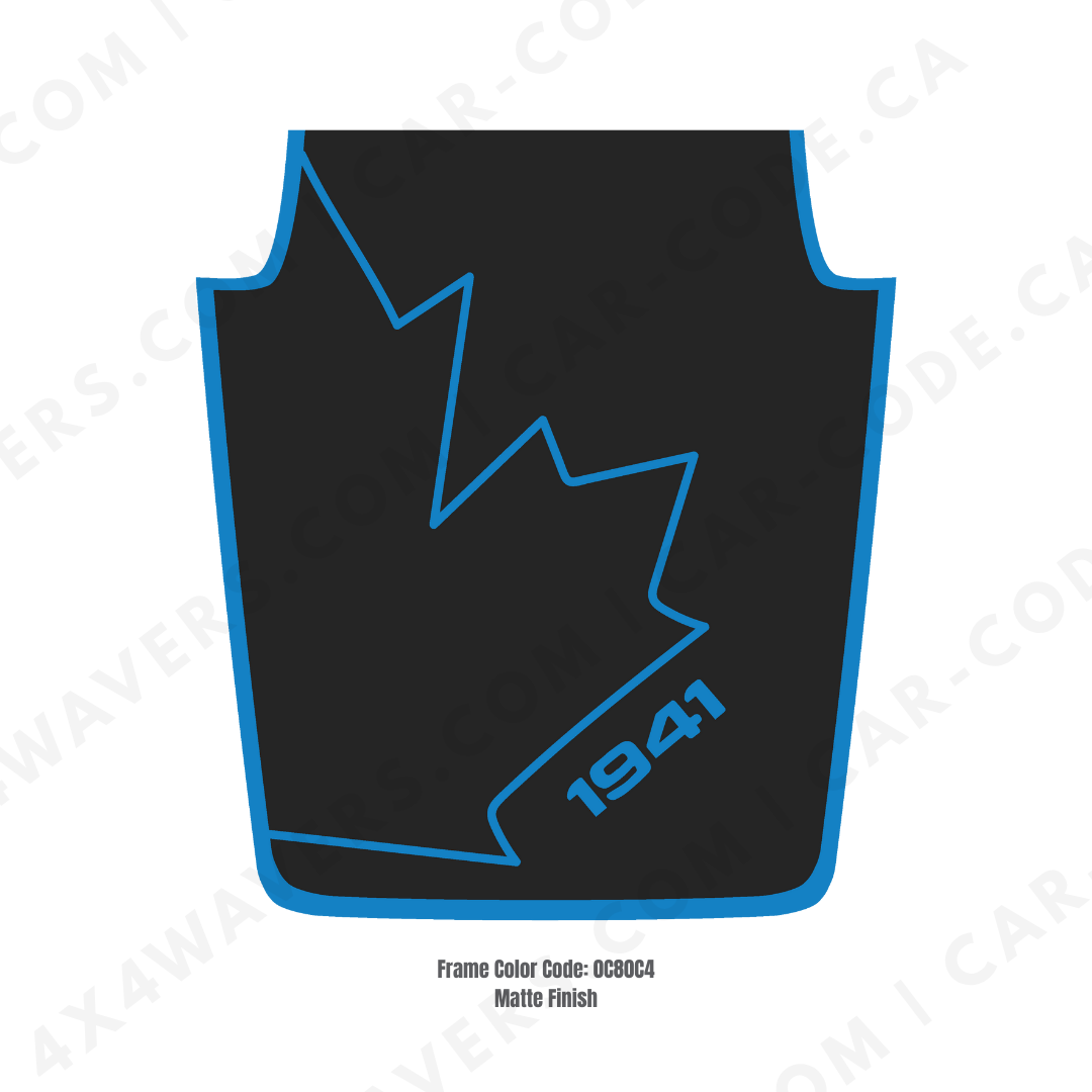 4x4wavers JK Hood CANADA CANADA Style Decal Sticker Kit for Hood – Vinyl Car Decals for Jeep Wrangler Models – JK Hood CANADA Decals – Made in Canada - 4X4 WAVERS