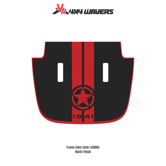 Kit d'autocollants STAR STRIPE 4x4wavers pour capot JL SAHARA – Autocollants en vinyle pour Jeep Wrangler – Fabriqué au Canada