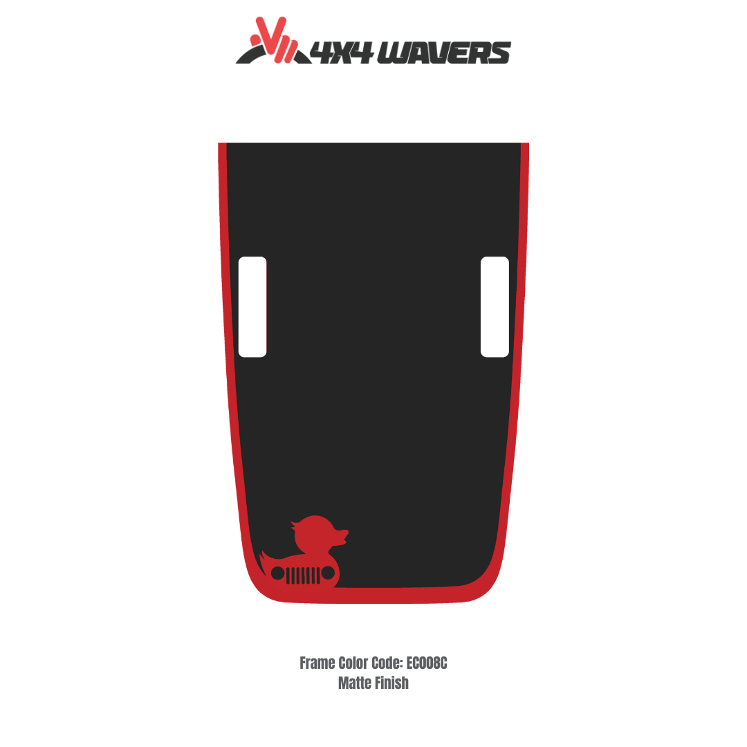 Kit d'autocollants 4x4wavers DUCK pour capot JL Rubicon – Autocollants en vinyle pour modèles Jeep Wrangler – Fabriqué au Canada
