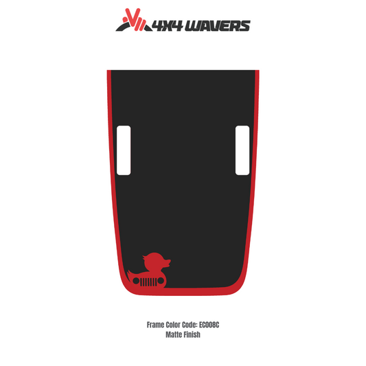 Kit d'autocollants 4x4wavers DUCK pour capot JL Rubicon – Autocollants en vinyle pour modèles Jeep Wrangler – Fabriqué au Canada