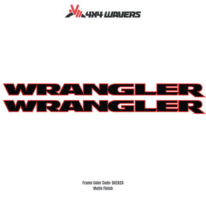 Kit d'autocollants 4x4wavers pour capot et côtés WRANGLER – Autocollants en vinyle compatibles avec les modèles Jeep Wrangler – 2 autocollants – Fabriqué au Canada