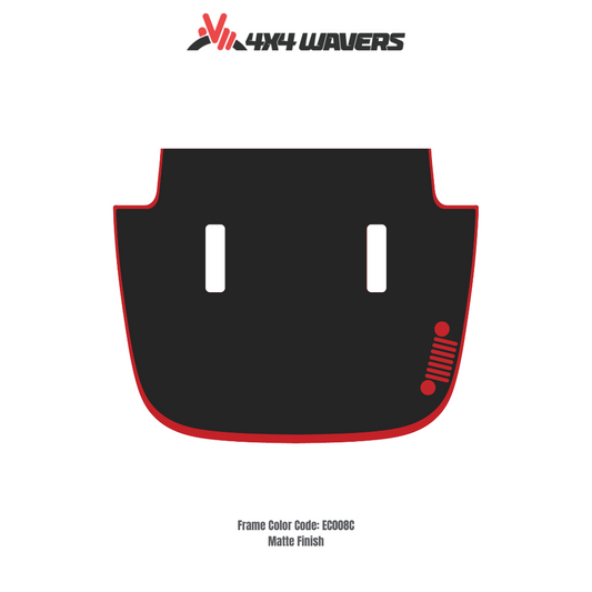 Kit d'autocollants 4x4wavers pour capot JL SAHARA – Autocollants en vinyle pour modèles Jeep Wrangler – Fabriqué au Canada