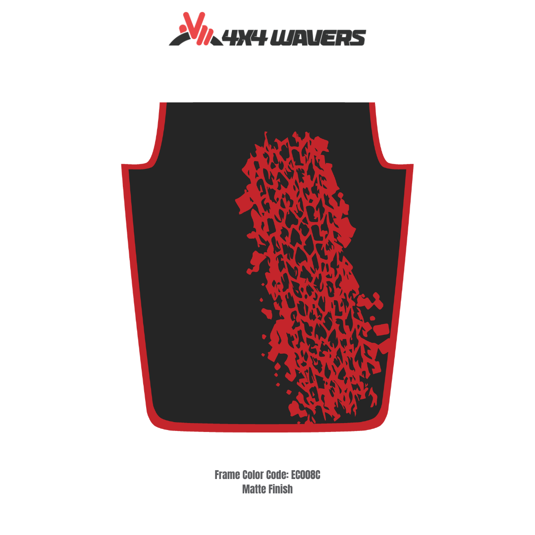 Kit d'autocollants 4x4wavers pour capot JK style MUD – Autocollants en vinyle pour Jeep Wrangler – Fabriqué au Canada