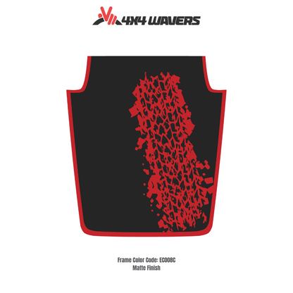 Kit d'autocollants 4x4wavers pour capot JK style MUD – Autocollants en vinyle pour Jeep Wrangler – Fabriqué au Canada