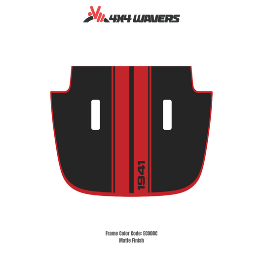 Kit d'autocollants STRIPE 4x4wavers pour capot JL SAHARA – Autocollants vinyle pour Jeep Wrangler – Fabriqué au Canada