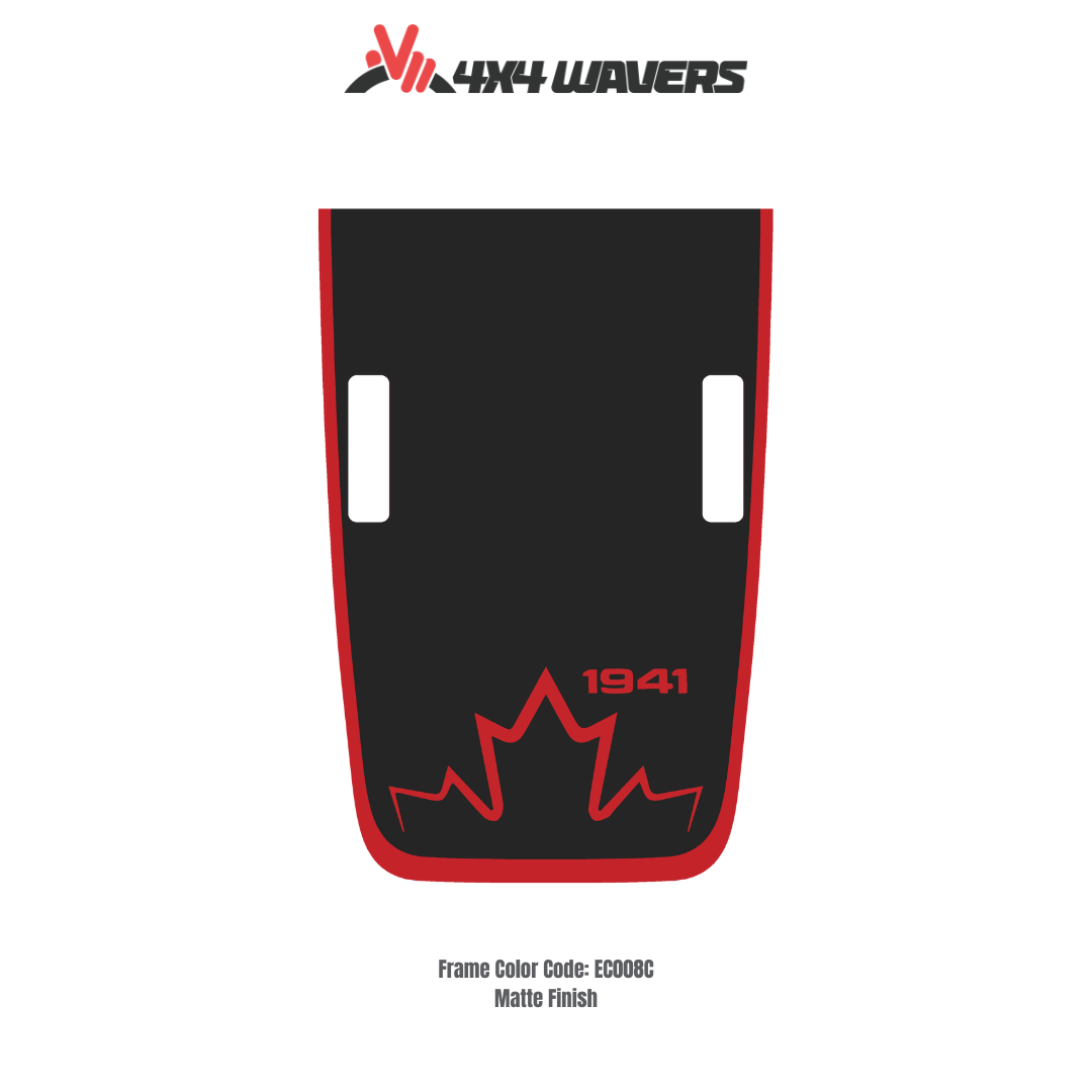 Kit d'autocollants décalcomanies 4x4wavers CANADA 1941 pour capot JL Rubicon – Autocollants en vinyle pour modèles Jeep Wrangler – Fabriqué au Canada