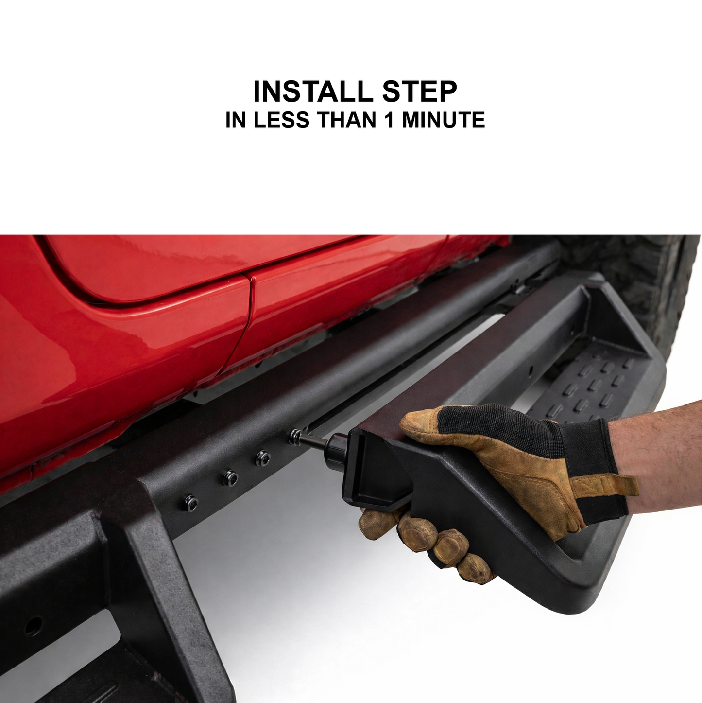 OFFactory Detachable Side Steps Rock Sliders | Max Offroad Edition - Jeep Wrangler JLU/4XE 2018+ | OFFactory by 4X4WAVERS (Image 5)