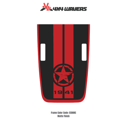 Kit d'autocollants STAR STRIPE 4x4wavers pour capot JL Rubicon – Autocollants en vinyle pour Jeep Wrangler – Fabriqué au Canada