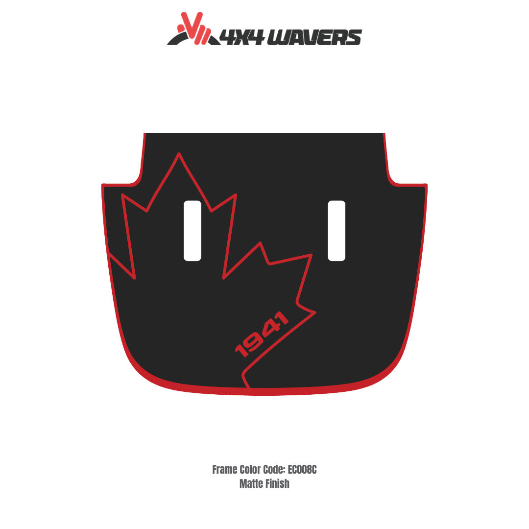 Kit d'autocollants décalcomanies 4x4wavers CANADA 1941 pour capot JL SAHARA – Autocollants vinyles pour voitures Jeep Wrangler – Fabriqué au Canada