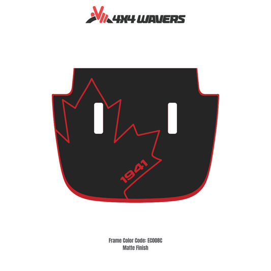 Kit d'autocollants décalcomanies 4x4wavers CANADA 1941 pour capot JL SAHARA – Autocollants vinyles pour voitures Jeep Wrangler – Fabriqué au Canada