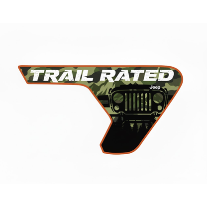 CARCODE Fender Insert Decal/Sticker - Trail Rated Graphic Kit - For Jeep Wrangler/Gladiator JL/JLU/JT 2018+ - Premium Vinyl