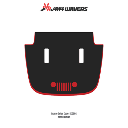 Kit d'autocollants 4x4wavers pour capot JL SAHARA – Autocollants en vinyle pour modèles Jeep Wrangler – Fabriqué au Canada