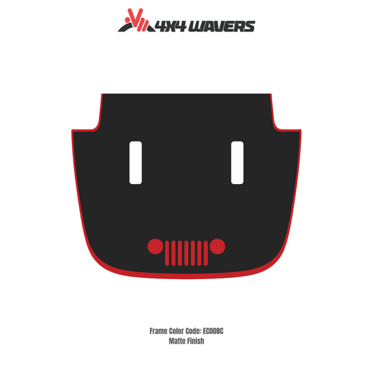 Kit d'autocollants 4x4wavers pour capot JL SAHARA – Autocollants en vinyle pour modèles Jeep Wrangler – Fabriqué au Canada