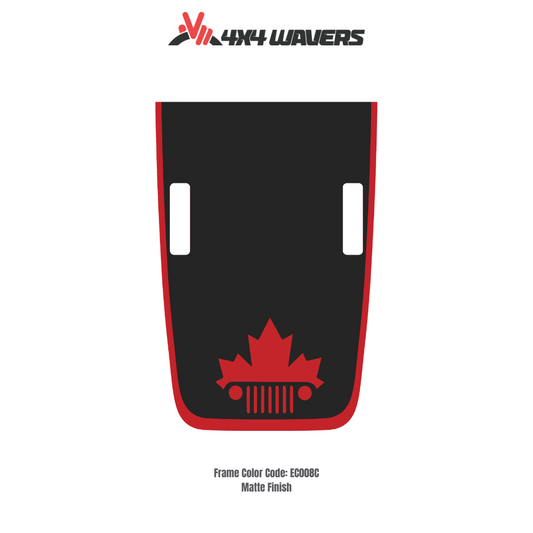 Kit d'autocollants 4x4wavers CANADA pour capot JL Rubicon – Autocollants vinyles pour Jeep Wrangler – Fabriqué au Canada