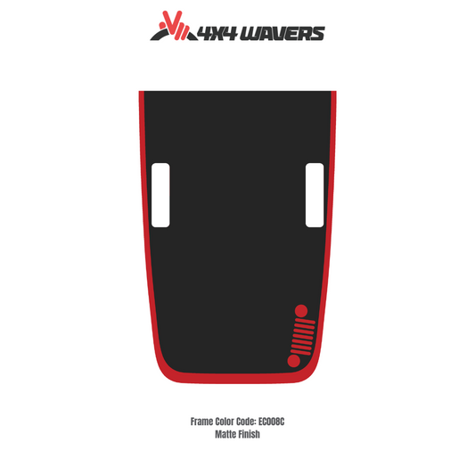Kit d'autocollants 4x4wavers pour capot JL Rubicon – Autocollants en vinyle pour modèles Jeep Wrangler – Fabriqué au Canada