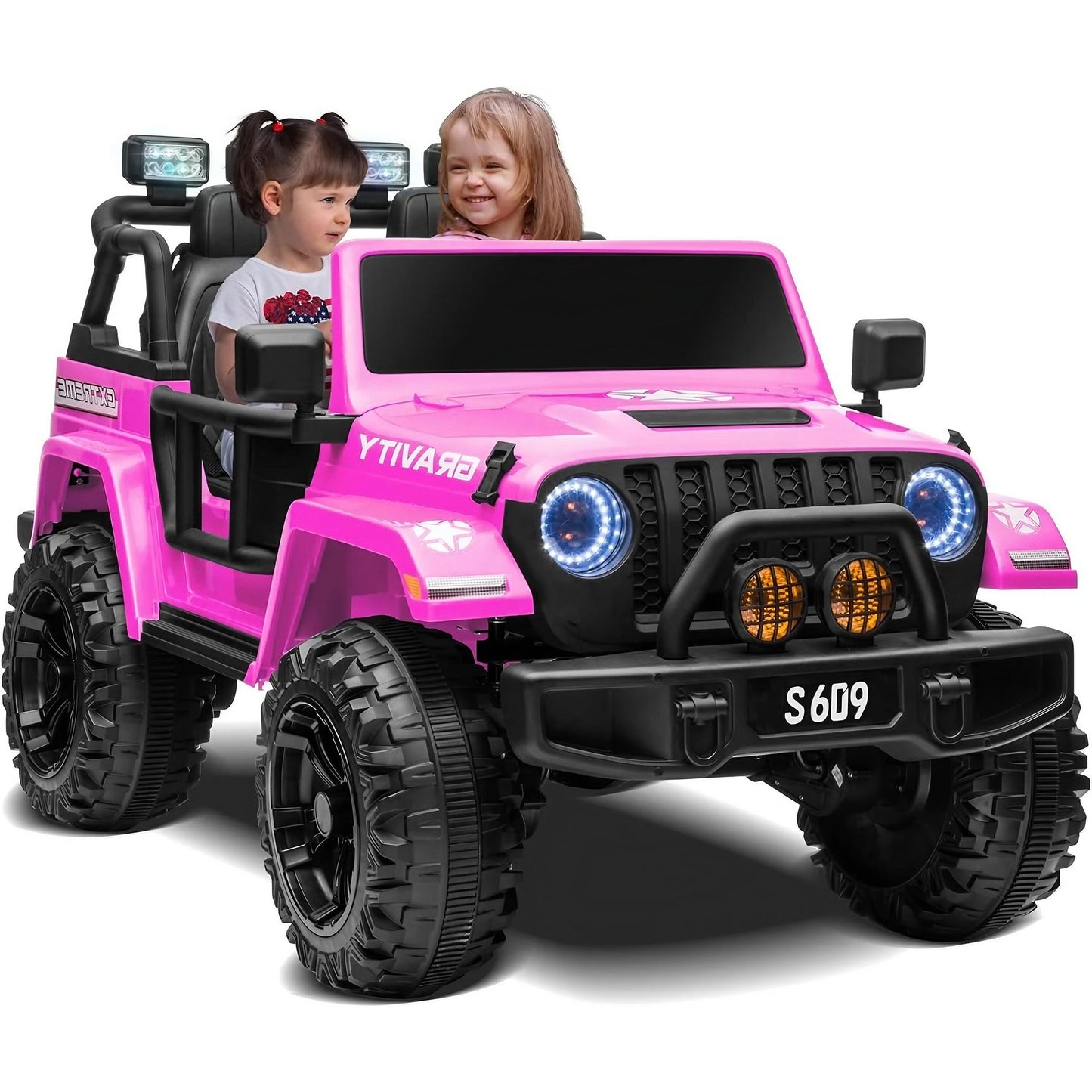 2026 24V Monster Jeep Wrangler JL 2 Seater DELUXE Kids Ride On Car with Remote Control
