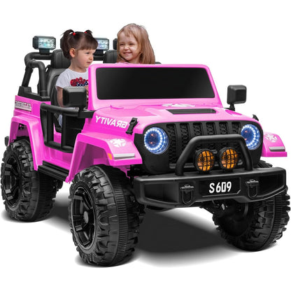 2026 24V Monster Jeep Wrangler JL 2 Seater DELUXE Kids Ride On Car with Remote Control