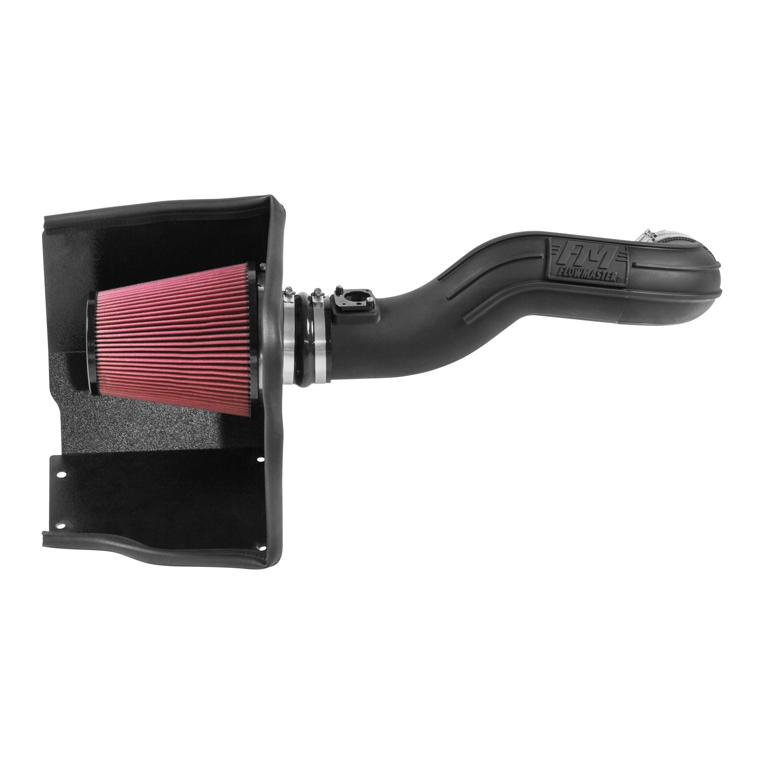 Flowmaster Delta Force performance cold air intake for 2009-2014 GM Silverado/Sierra 1500 with 4.8L to 6.2L engines, showing the intake system.