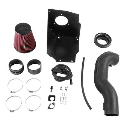 Flowmaster Delta Force cold air intake installed in a 2009-2014 GM Silverado/Sierra 1500 engine with 4.8L to 6.2L engines