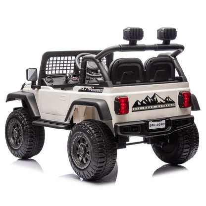 2026 Rugged Jeep Wrangler JL Style 12V Kids Ride On Car with Remote Control