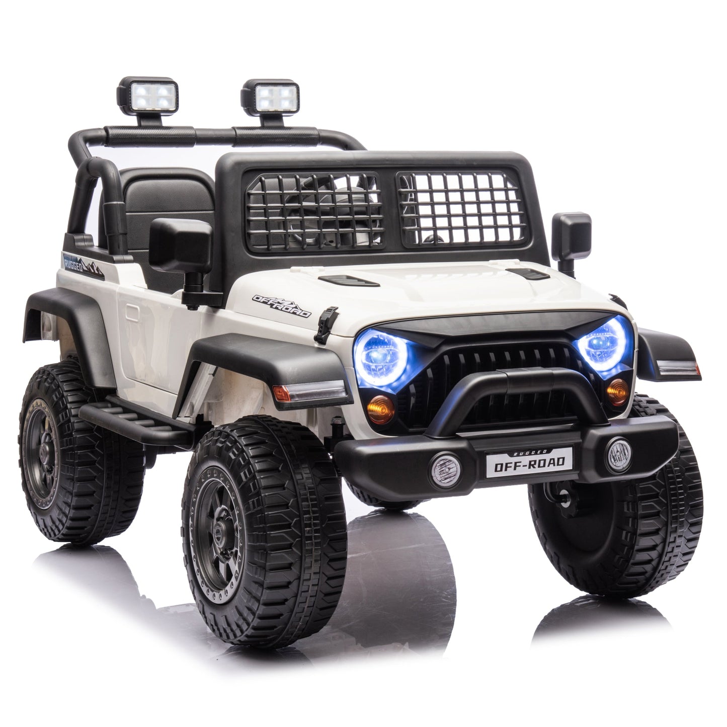 2026 Rugged Jeep Wrangler JL Style 12V Kids Ride On Car with Remote Control