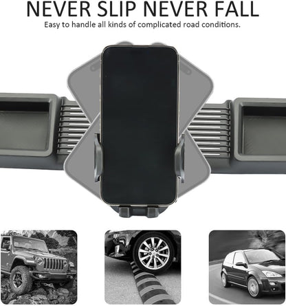 4X4WAVERS Dashboard Phone Holder and Tray - Phone Mount  - Jeep Wrangler & Gladiator JL/JLU/JT 2024+ (not for 4XE) - 4X4 WAVERS